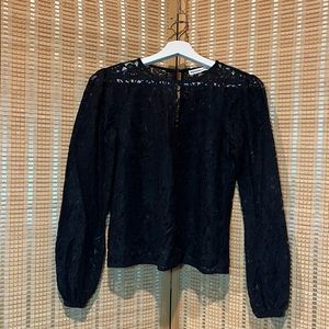 NWT Abercrombie & Fitch Navy Lace Blouse